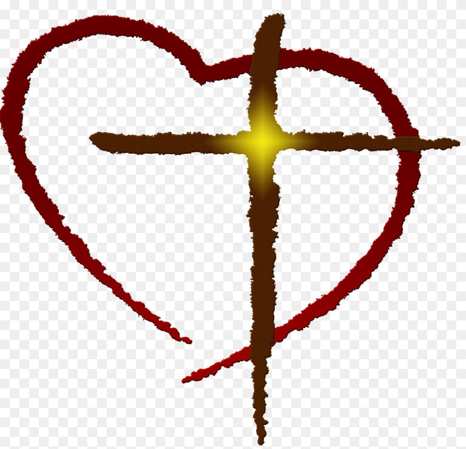 Christian Heart Clipart, Cross, Symbol, Person, Weapon Png Image