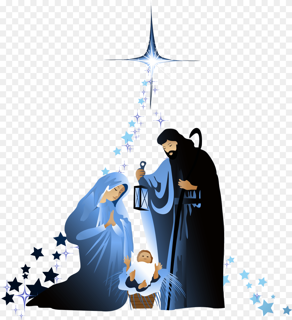Christian Holy Family Of Material Scene Jesus Clipart Transparent Background Nativity Clipart, Person, Fashion, People, Adult Png
