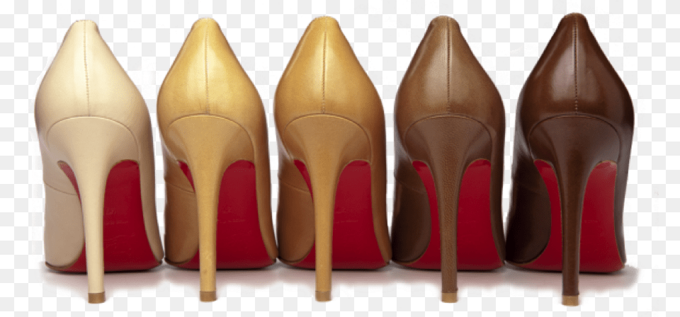 Christian Louboutin May Be Known For The Red Soles Nude Heels Different Shades, Clothing, Footwear, High Heel, Shoe Png