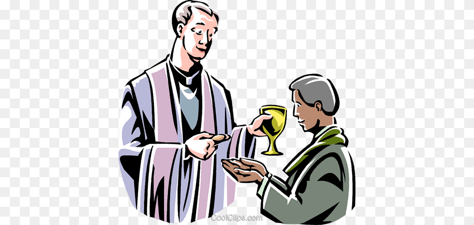 Christian Masscommunion Royalty Vector Clip Art Illustration, Person, People, Adult, Man Free Png Download