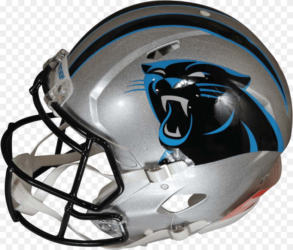 Christian Mccaffrey Autographed Panthers Speed Proline, Helmet, Crash Helmet, American Football, Football Png Image