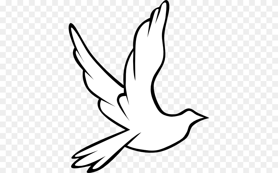 Christian Symbol Black Line Art For Kids Flying Dove Clip Art, Stencil, Animal, Fish, Sea Life Free Png