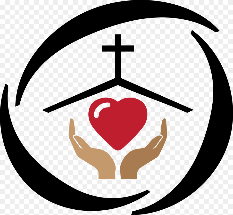 Christian Symbols Hands Holding Heart Silhouette, Person, Symbol Free Png Download