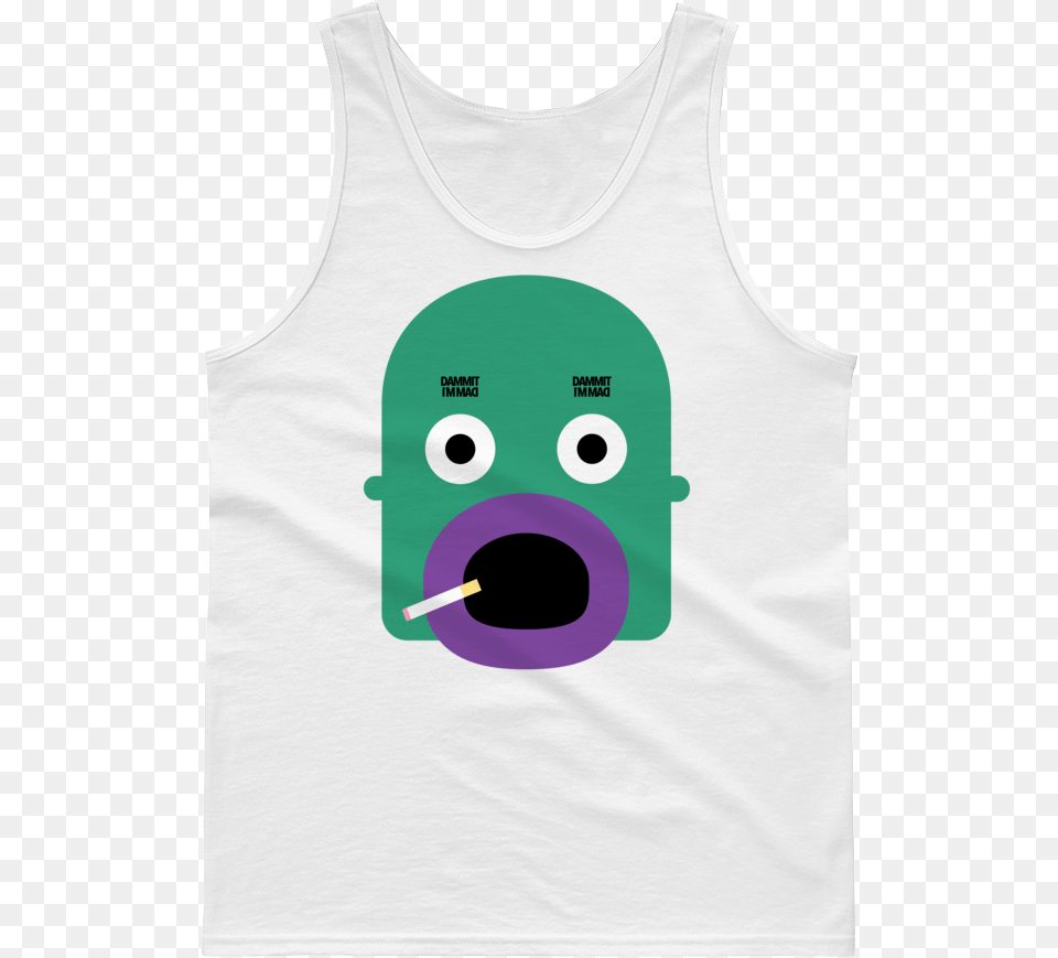 Christian Tanktop 001 Mockup Front Flat White Dinosaur Lifting Weights, Clothing, Tank Top, Undershirt, Person Free Png Download