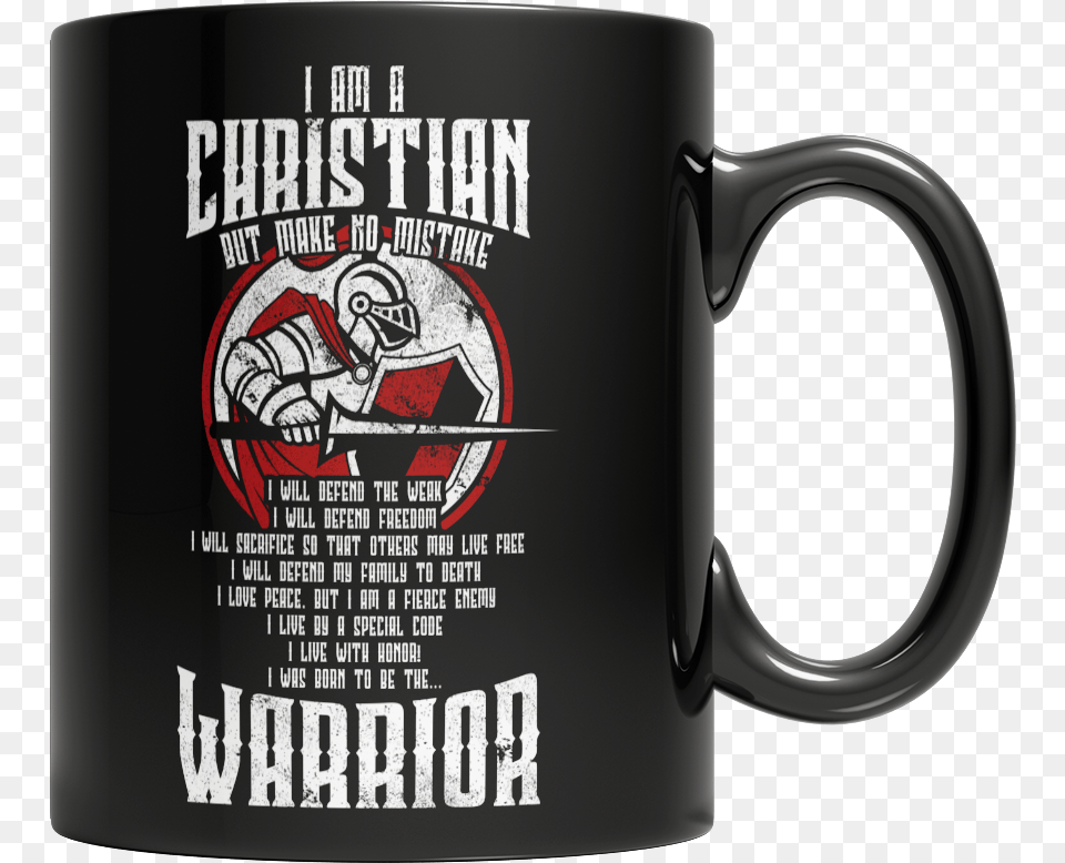 Christian Warrior Black Mug Mug, Cup, Beverage, Coffee, Coffee Cup Png