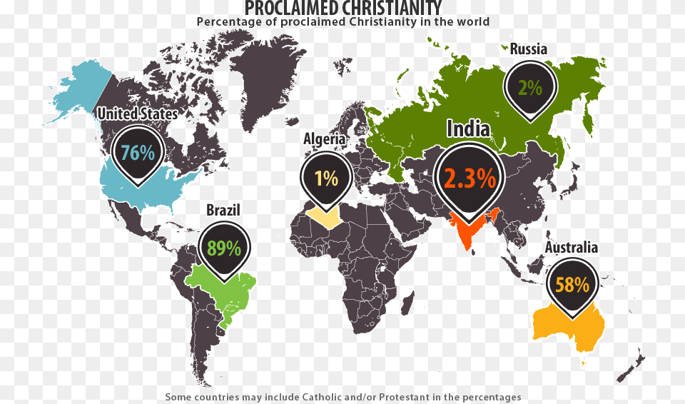 Christianity Map Infographic Micm, Chart, Plot, Atlas, Diagram Png Image