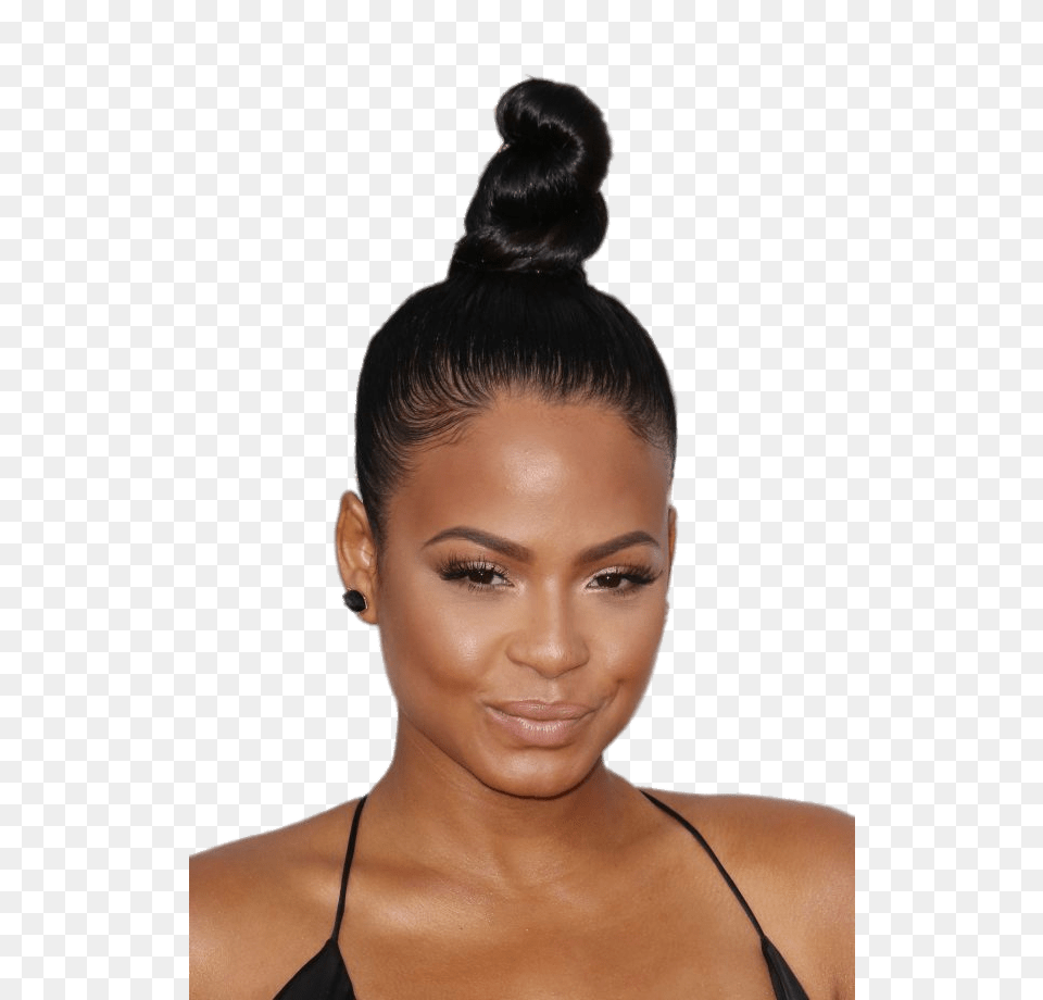 Christina Milian With Top Knot, Hair, Person, Adult, Female Free Transparent Png