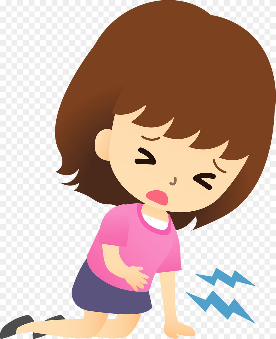 Christine Woman Has A Stomachache Clipart, Baby, Person, Face, Head Free Png