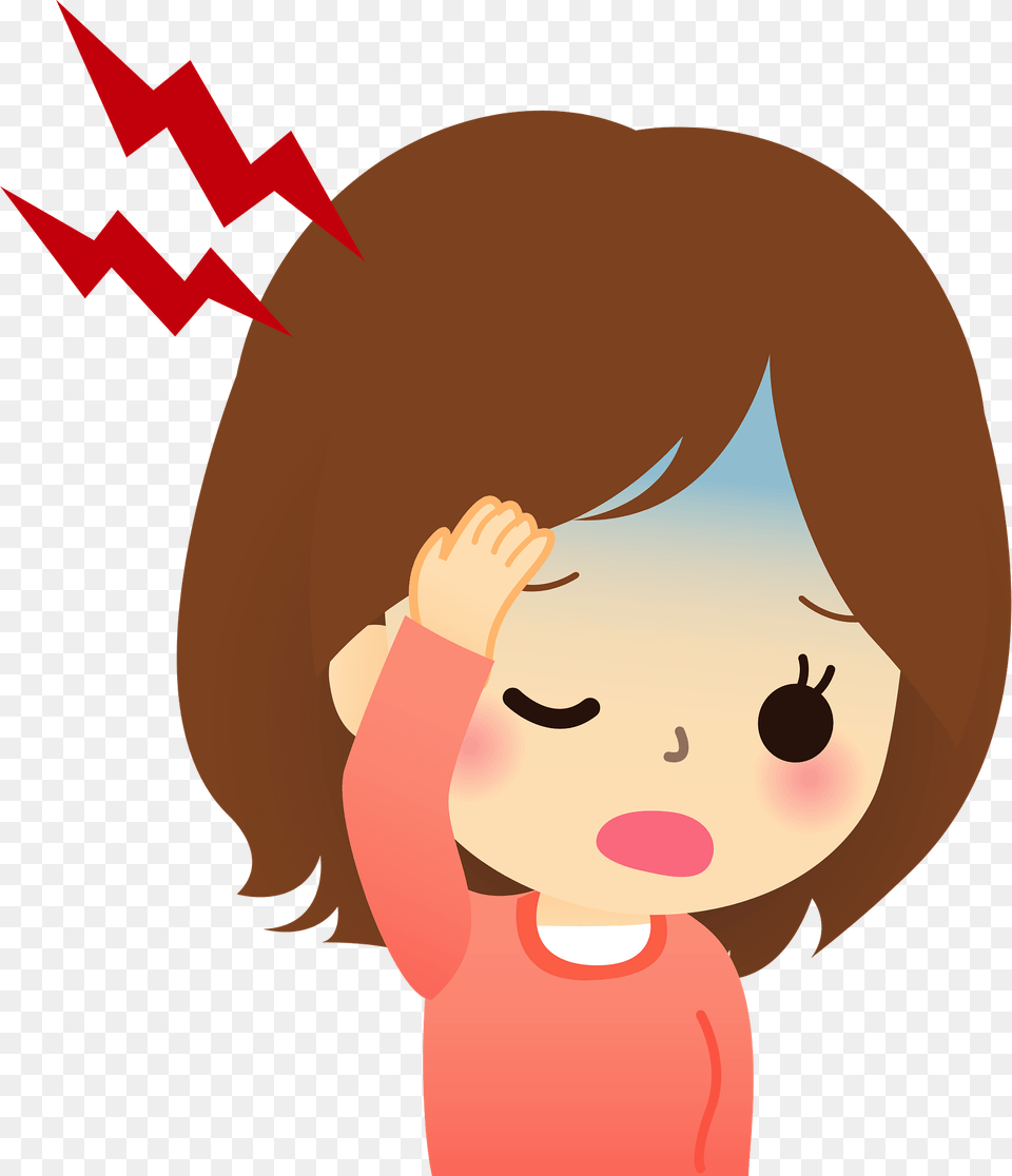 Christine Woman Is Sick With Headache And Cold Clipart, Book, Comics, Publication, Art Png