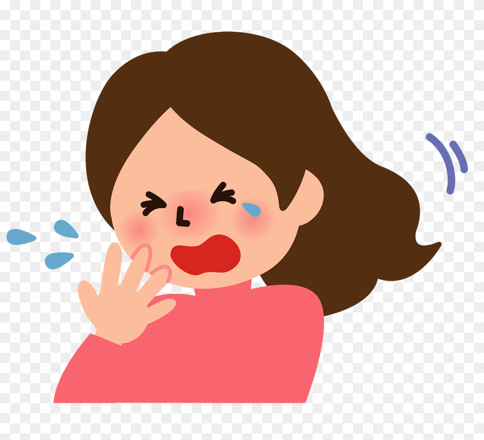 Christine Woman Is Snick With A Cold And Sneezing Clipart, Baby, Person, Face, Head Png