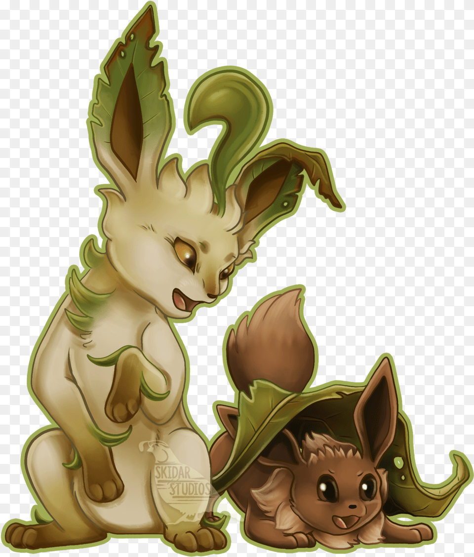 Christineridgway Leafeon And Eevee, Baby, Person, Animal, Mammal Free Png