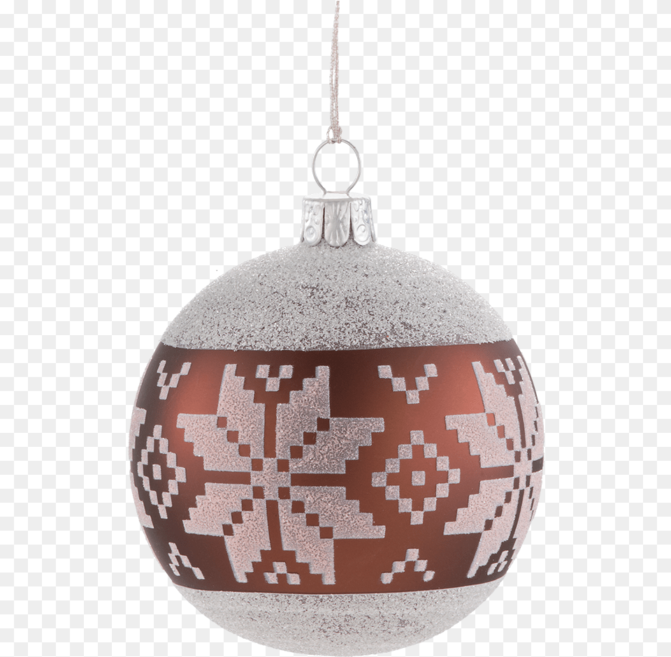 Christmal Bauble Auburn With White Pattern Christmas Ornament, Accessories, Ball, Rugby, Rugby Ball Free Png Download