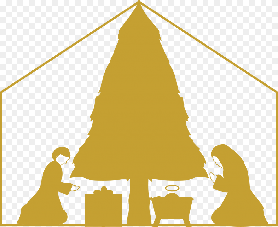 Christmas, Silhouette, Person, Adult, Female Png