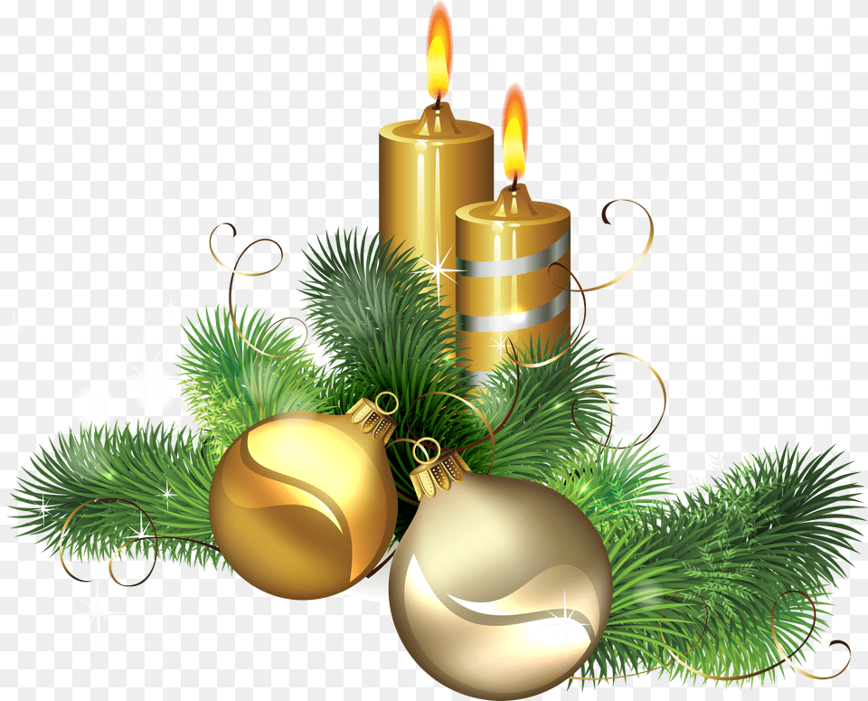 Christmas, Candle, Plant, Tree Png Image