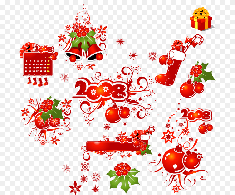 Christmas, Art, Graphics, Pattern, Floral Design Free Png Download