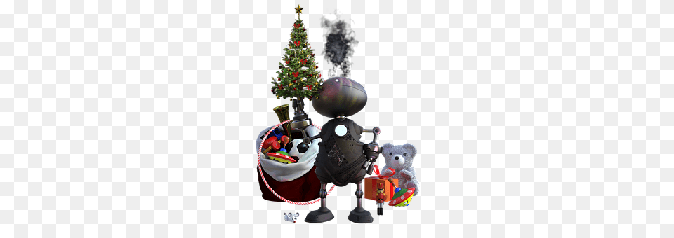 Christmas Tree, Plant, Toy, Teddy Bear Free Png