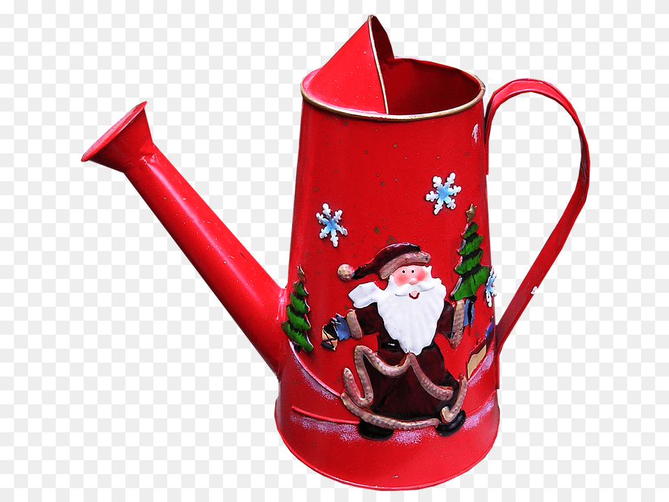 Christmas Tin, Can, Person, Watering Can Free Transparent Png