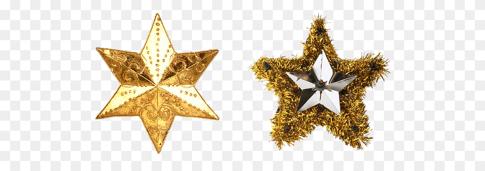 Christmas Star Symbol, Symbol, Gold, Cross Free Png