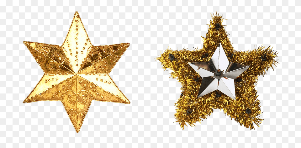 Christmas Star Symbol, Symbol, Gold, Cross Free Transparent Png