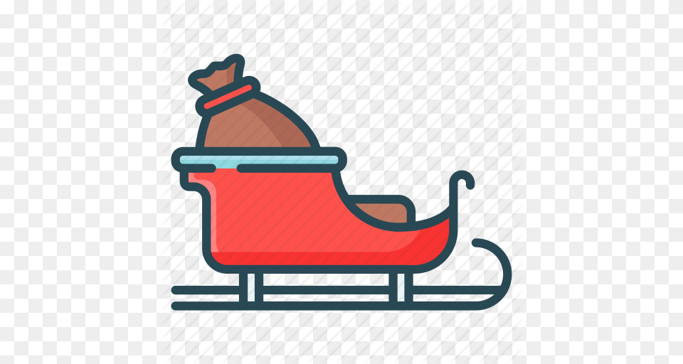 Christmas, Sled, Device, Grass, Lawn Free Transparent Png