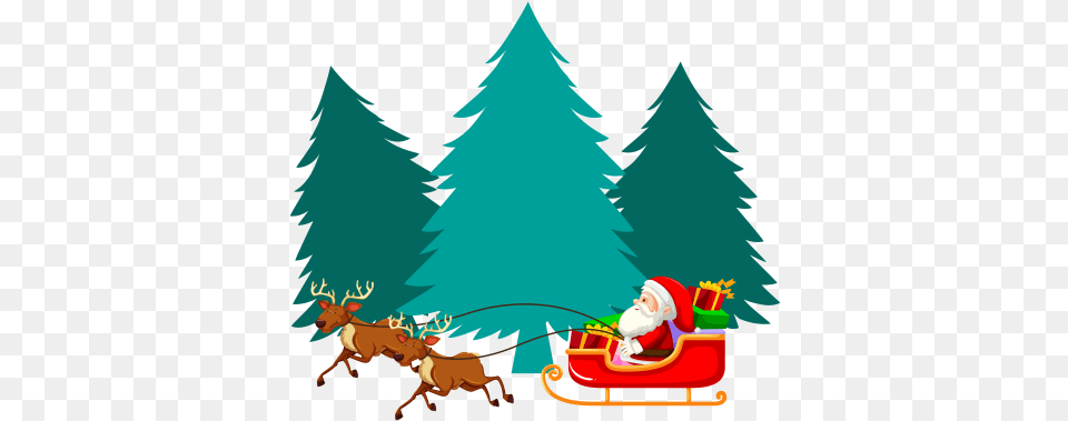 Christmas 456 Images Starpng Christmas Santa Claus Vehicle, Outdoors, Sled, Animal, Canine Free Png Download