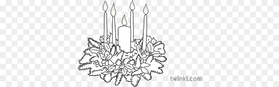 Christmas Advent Wreath Candles Candle Holder, Chandelier, Lamp Png