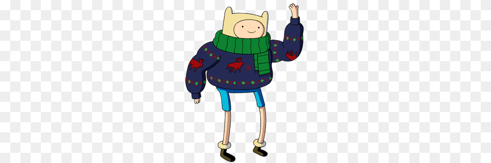 Christmas Adventure Time Sweater Adventure Time, Clothing, Knitwear, Person Free Png