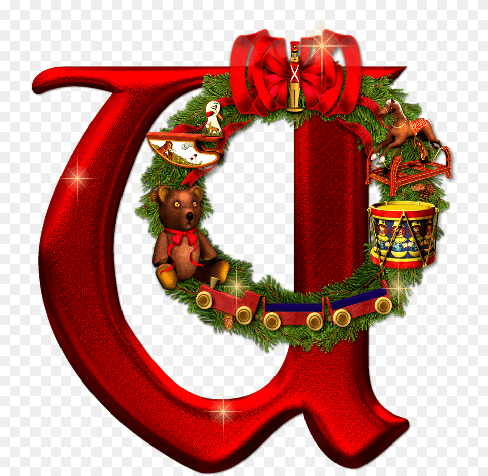 Christmas Alphabet Letters U, Teddy Bear, Toy, Animal, Horse Free Png Download