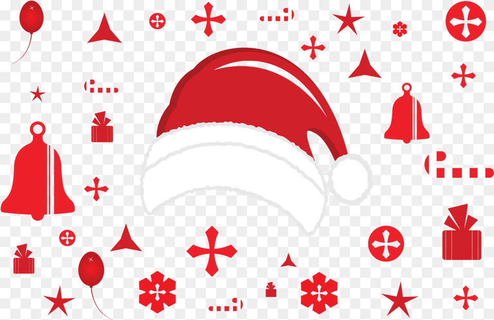 Christmas And New Year Background Icons Set Vector Graphics, Baby, Person, Clothing, Hat Free Transparent Png