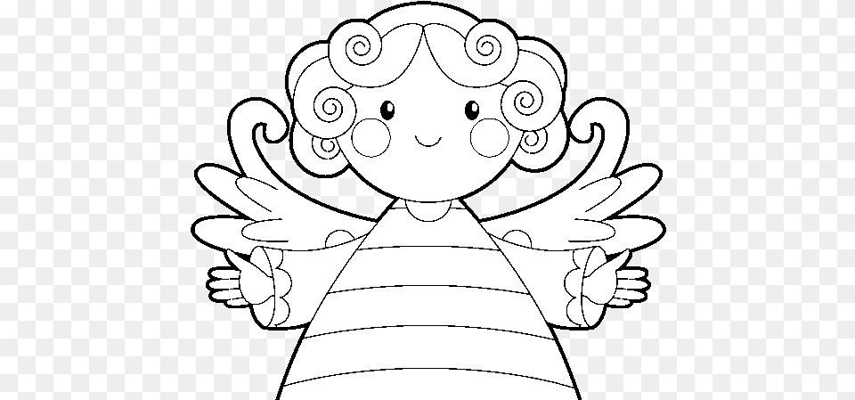 Christmas Angel Coloring, Art, Drawing, Baby, Person Png Image