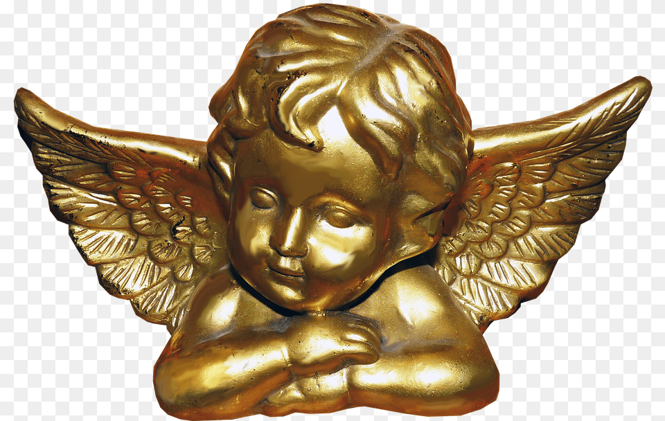 Christmas Angel Gold Border Christmas Circle, Bronze, Baby, Person, Face Free Png Download