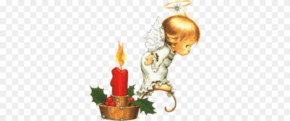 Christmas Angel Psd Christmas Angel Transparent, Baby, Person, Candle, Figurine Png Image