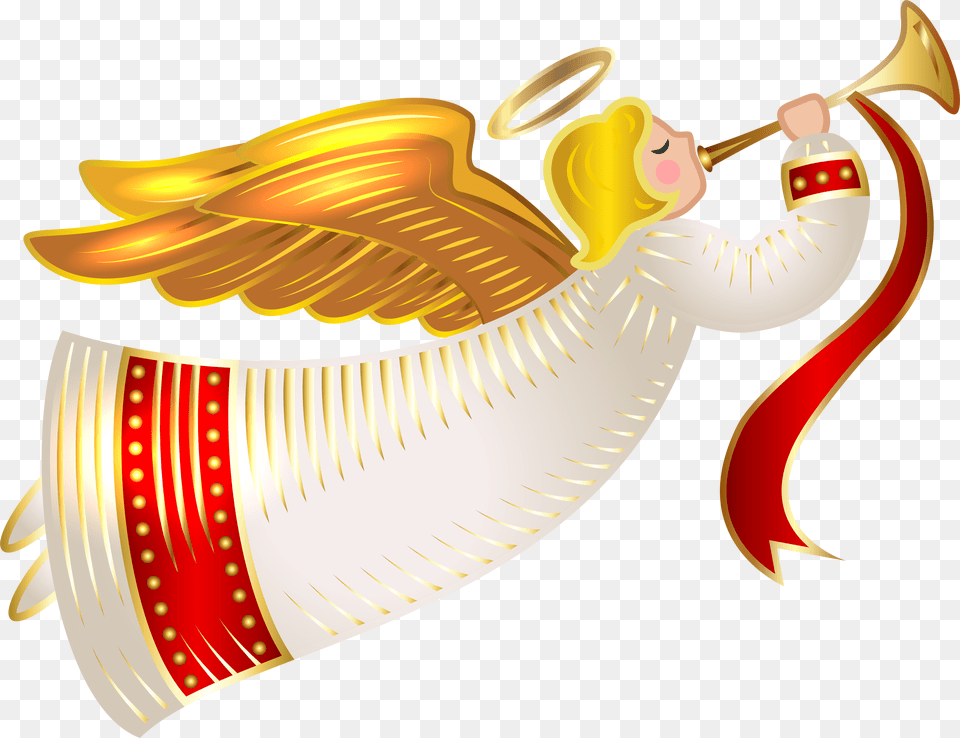 Christmas Angel Royalty Christmas Angel Clipart, Brass Section, Horn, Musical Instrument, Boat Png