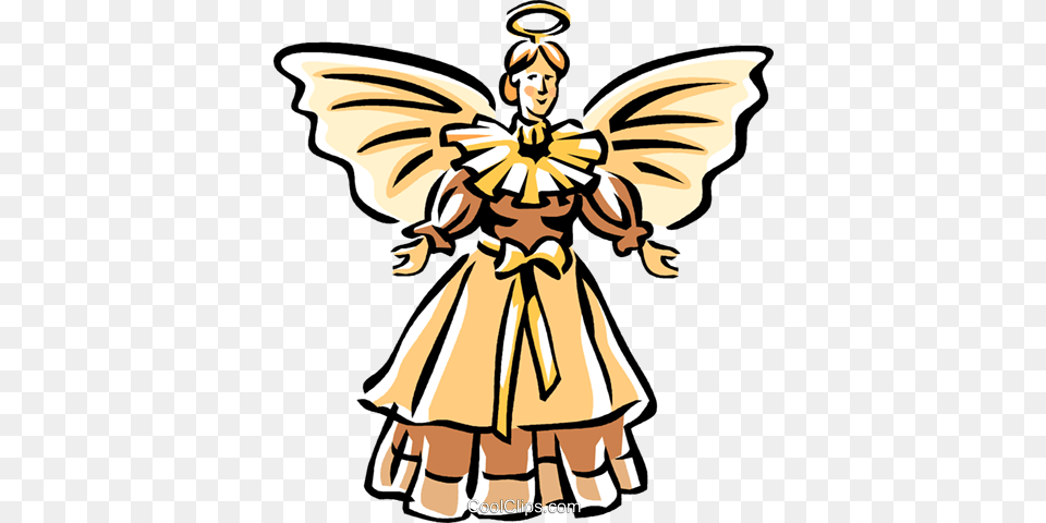 Christmas Angel Royalty Vector Clip Art Illustration, Person, Face, Head, Baby Free Transparent Png