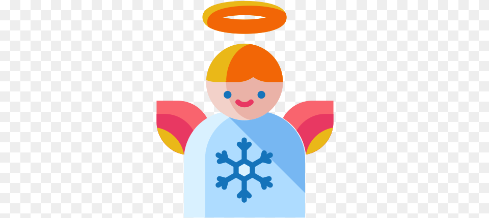 Christmas Angel Winter Decoration Snowflake Decorate Icon Clip Art, Nature, Outdoors, Baby, Person Free Png Download
