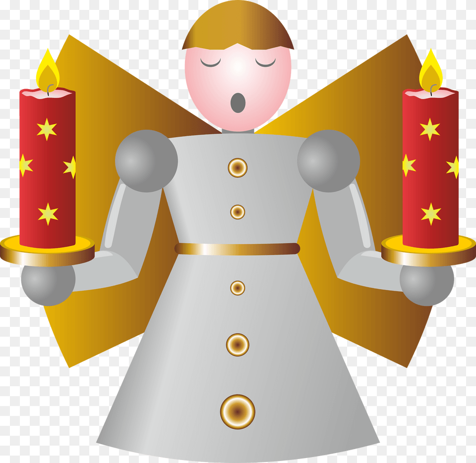 Christmas Angel With Advent Candles Clipart, Person, People, Candle, Food Free Transparent Png