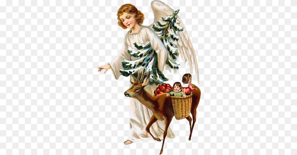Christmas Angels Transparent Christmas Angel Transparent, Basket, Adult, Person, Female Png