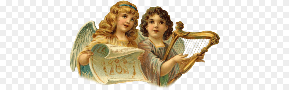 Christmas Angels Vintage, Child, Female, Girl, Person Png Image