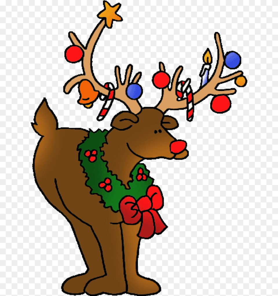 Christmas Animals Clipart Winging, Animal, Baby, Deer, Mammal Png