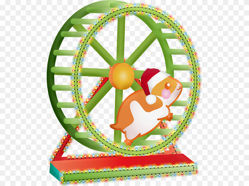 Christmas Animals Hamster Hamster Wheel, Baby, Person, Amusement Park, Ferris Wheel Free Png