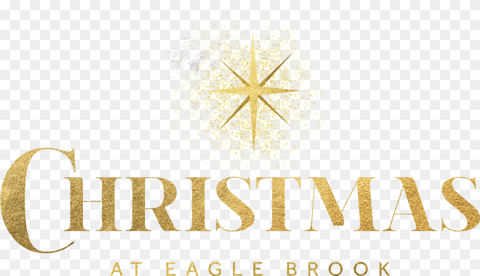 Christmas At Eagle Brook Church Gold, Cross, Symbol, Text Png