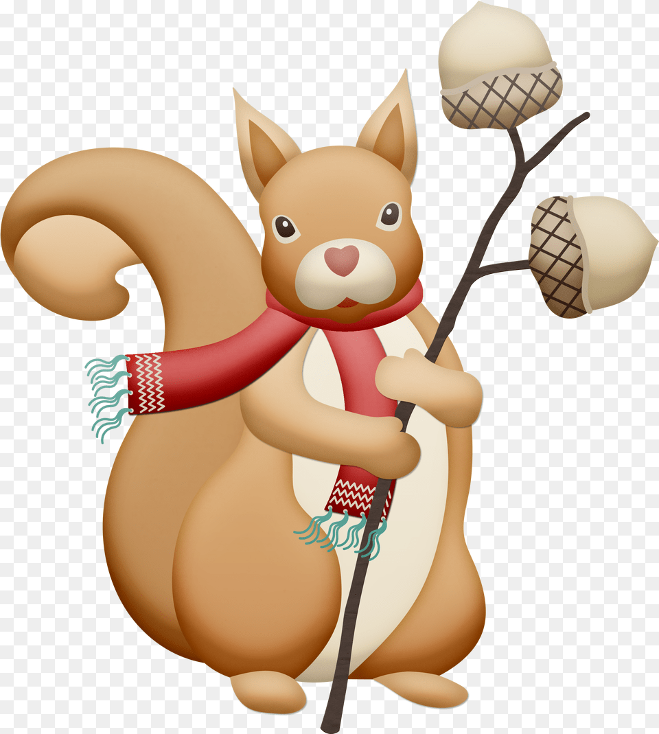 Christmas Autumn Fall Squirrel Clip Squirrel Clip Art Winter, Food, Nut, Plant, Produce Free Png Download