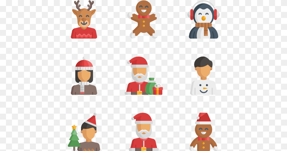 Christmas Avatars Father Christmas Cartoon Sprite, Baby, Person, Elf, Adult Free Transparent Png