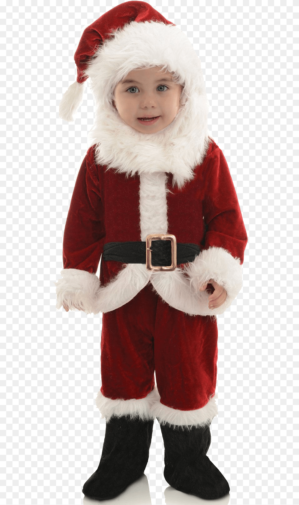 Christmas Baby Transparent Background Santa Claus Costume For Kids, Clothing, Person, Accessories, Face Free Png Download