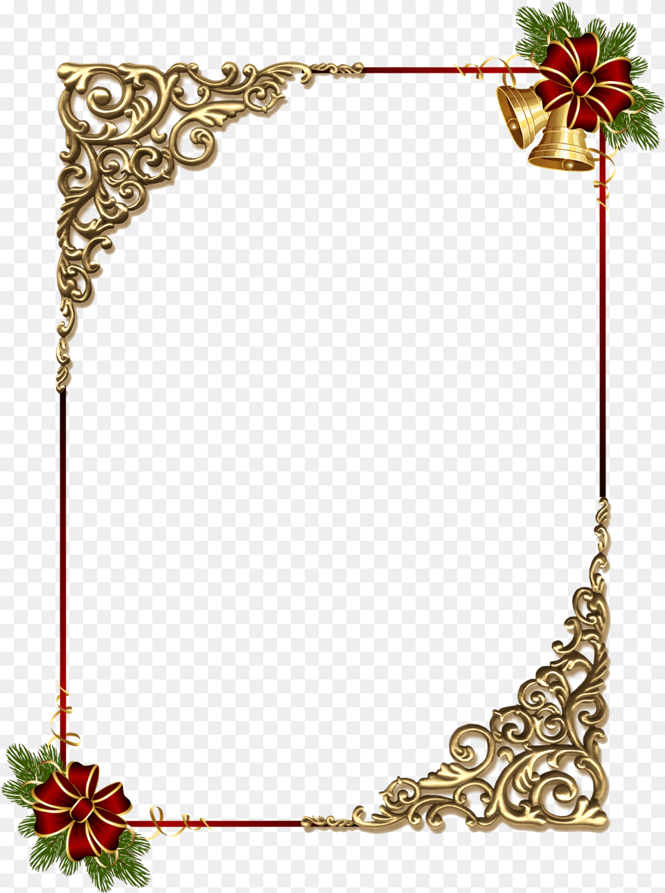 Christmas Background Frame, Bronze, Accessories Free Transparent Png