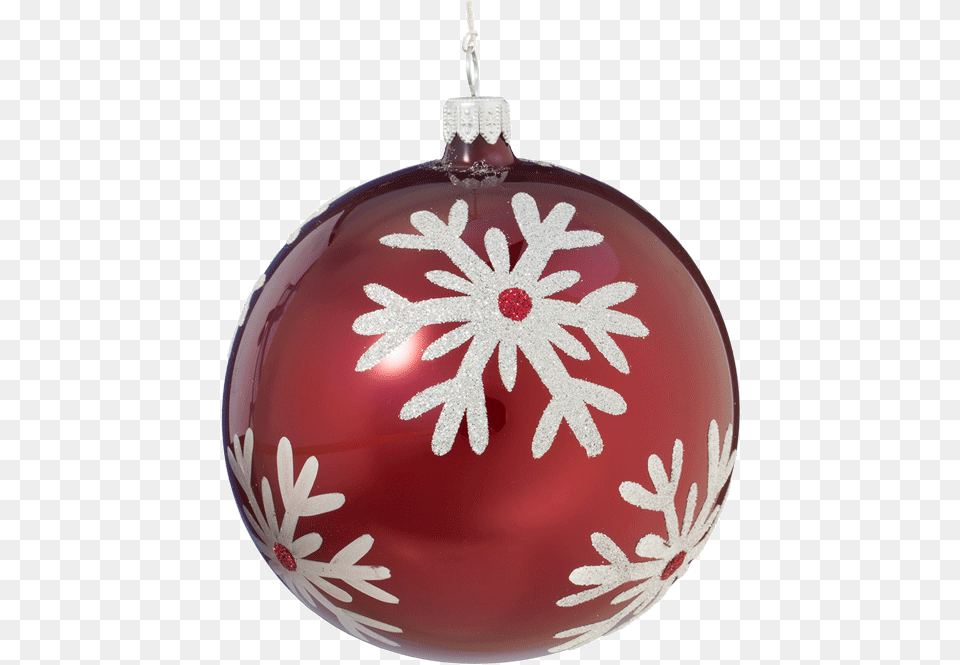 Christmas Ball Ornament With Silver Snowflake 10cm Christmas Ornament, Accessories, Christmas Decorations, Festival Png