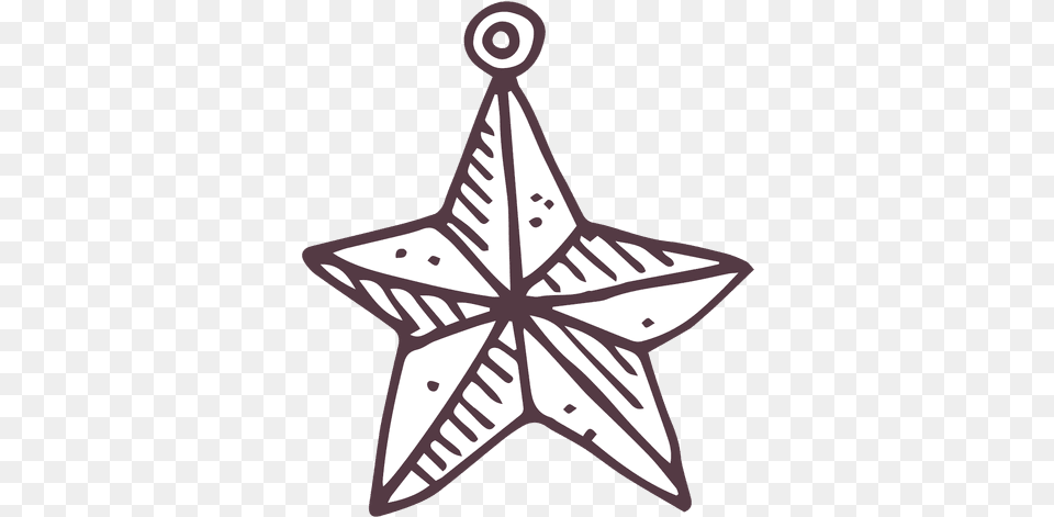 Christmas Ball Star Shape Hand Drawn Hand Drawn Christmas Star, Star Symbol, Symbol Free Png