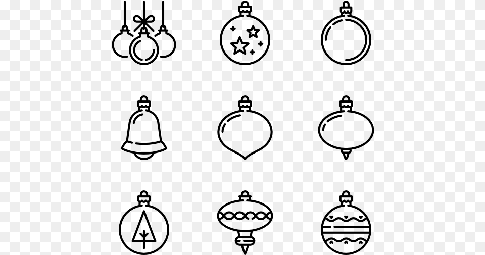 Christmas Balls Line Craft Christmas Ball Illustration, Gray Free Transparent Png