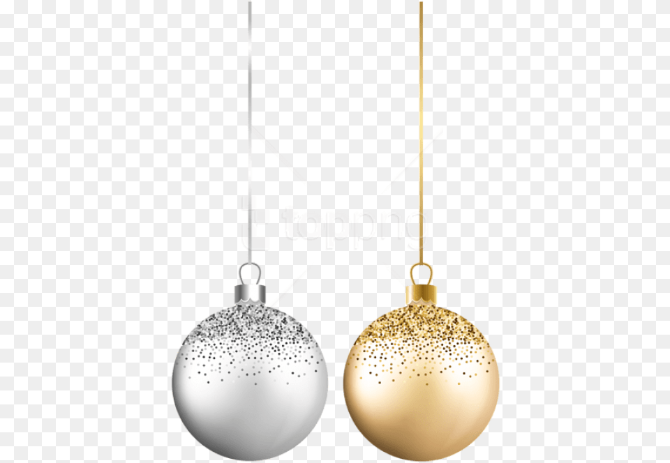 Christmas Balls Silver Gold Christmas Ornament, Accessories, Earring, Jewelry Free Transparent Png
