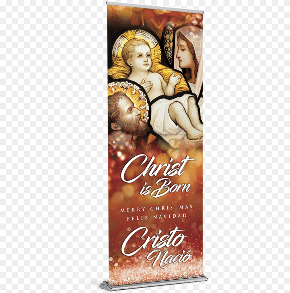 Christmas Banner Christmas Banner Holy Family Note Cards Pk Of, Book, Novel, Publication, Baby Png